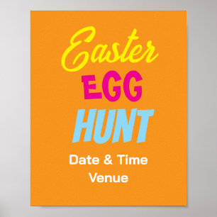 Póster Poster de la cacería de huevos de pascua, Poster d