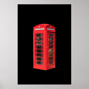 PÓSTER POSTER DE LA CAJA DE TELÉFONO ROJO