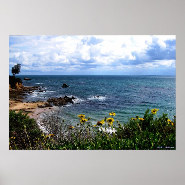 Póster poster de la cala Corona del Mar (Frente)