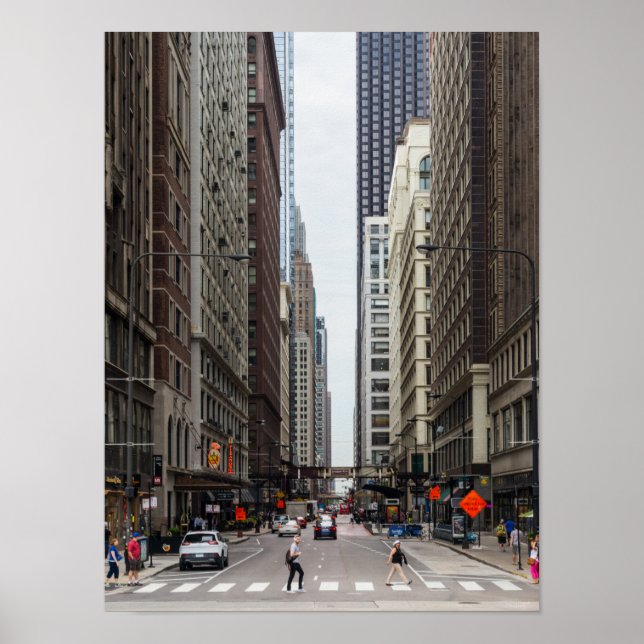 Póster Poster de la calle Chicago Madison Street (Frente)