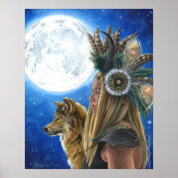 Poster de la canción Moon Viking Poster Wolf Poste