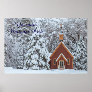 Póster Poster de la capilla yosemite