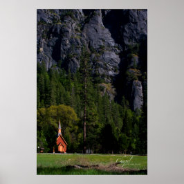 Póster Poster de la capilla yosemite