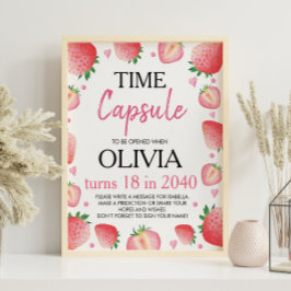 Póster Poster de la cápsula del tiempo de fresa