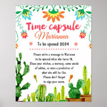 Poster de la cápsula del tiempo de la Fiesta mexic