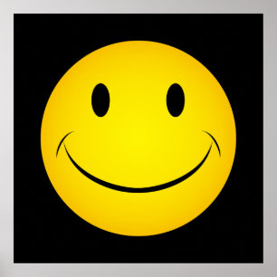 Póster Poster de la cara amarilla dorada