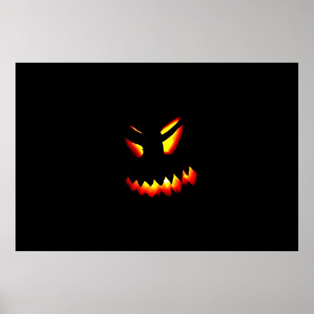 Póster Poster de la cara de Halloween Jack-O-Lantern (Frente)