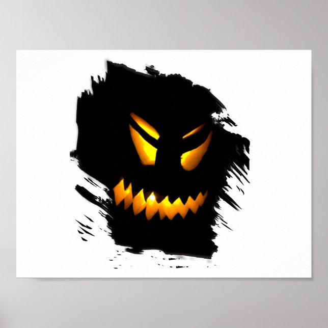 Póster Poster de la cara de Halloween Jack-O-Lantern (Frente)