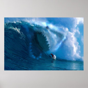 Póster Poster de la cara del tiburón