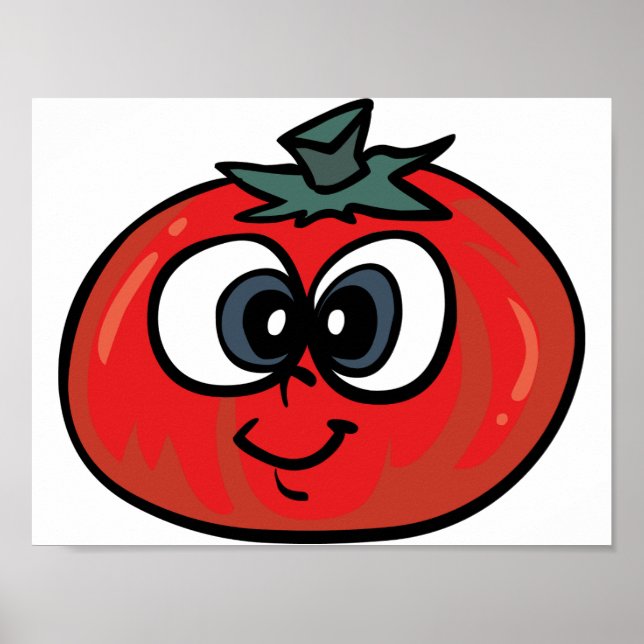 Póster Poster de la cara del tomate (Frente)