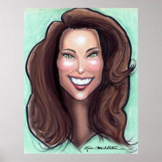 Póster Poster de la Caricatura de Kate Middleton