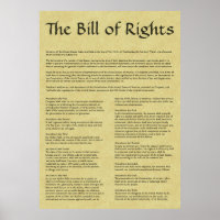 Poster de la Carta de Derechos de Estados Unidos