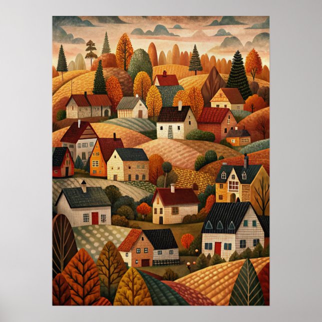 Póster Poster de la casa de otoño (Frente)