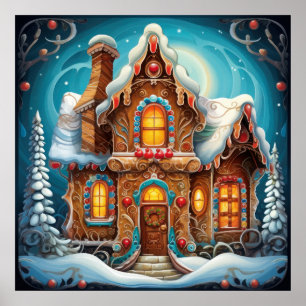 Póster Poster de la casa Gingerbread