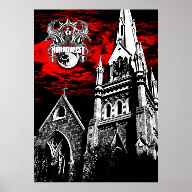 Póster Poster de la Catedral de HorrorFest (Frente)