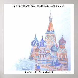 Póster Poster de la Catedral de San Basil