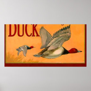 Póster Poster de la caza del pato