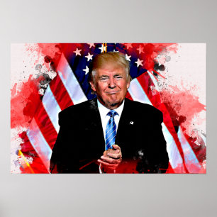 Póster Poster de la celebración de Donald Trump