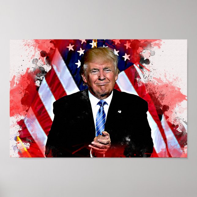 Póster Poster de la celebración de Donald Trump (Frente)