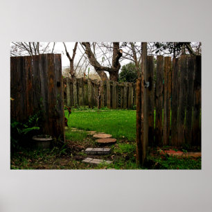 Póster Poster de la cerca del jardín