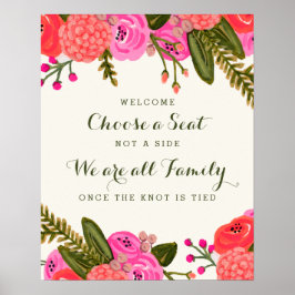 Póster Poster de la ceremonia de bodas en el jardín vinta