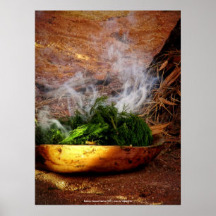 Póster Poster de la ceremonia de fumadores