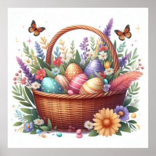 Póster Poster de la Cesta de Pascua