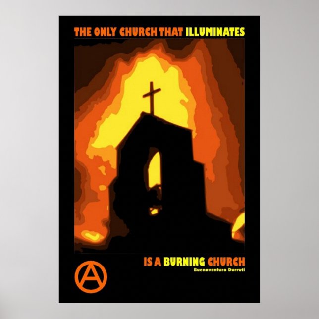 Póster poster de la cita antiteocracia de buenaventura du (Frente)