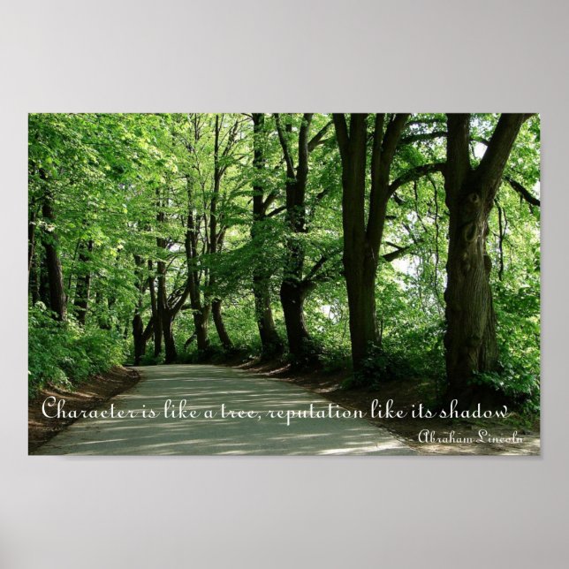 Póster Poster de la cita de caracteres Abraham Lincoln (Frente)