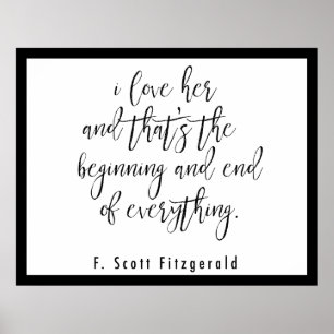 Póster Poster de la cita de F. Scott Fitzgerald