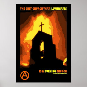 Póster poster de la cita del antitheocracy del durruti de