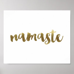 Póster poster de la cita del "namaste"