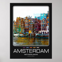 Póster Poster de la ciudad de Amsterdam