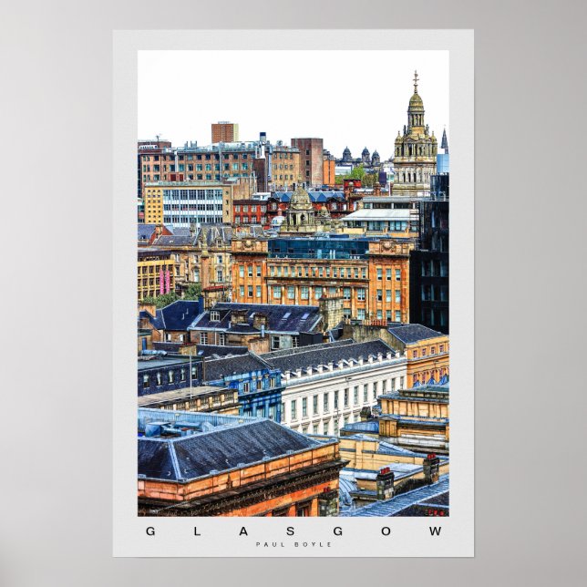 Póster Poster de la ciudad de Glasgow (Frente)