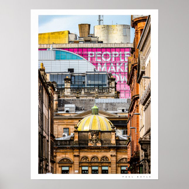 Póster Poster de la ciudad de Glasgow (Frente)