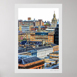 Póster Poster de la ciudad de Glasgow