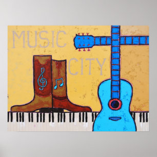 Póster poster de la ciudad de la música