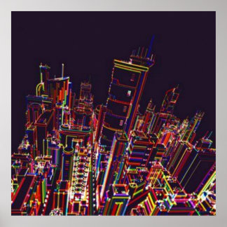 Póster Poster de la ciudad de los colores