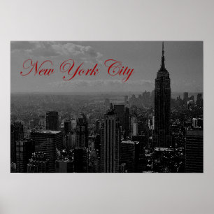 Póster Poster de la Ciudad de Nueva York de la Calligrafí