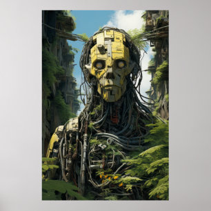 Póster Poster de la ciudad de Solarpunk en caída