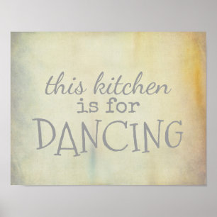 Póster poster de la cocina cita estilo vintage