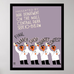 Póster Poster de la competencia del cuarteto de la