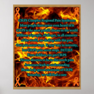 Póster Poster de la conciencia de CRPS con diseño impreso