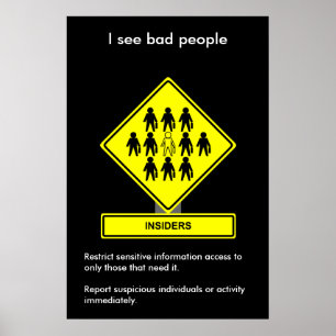 Póster Poster de la conciencia de la seguridad de los