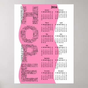 Póster Poster de la conciencia del cáncer de pecho del