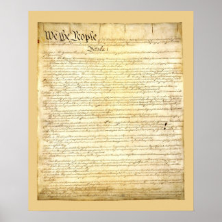 Póster Poster de la Constitución de los Estados Unidos