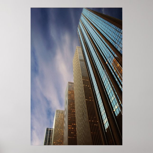 Póster Poster de la construcción moderna, Nueva York (Frente)