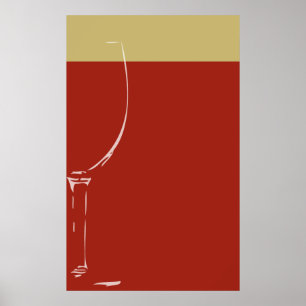 Póster Poster de la copa de vino