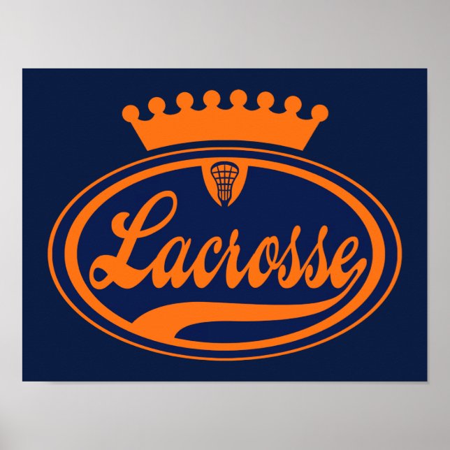 Póster Poster de la Corona de Lacrosse (Frente)
