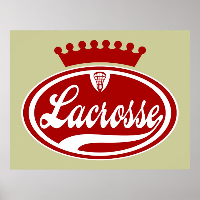 Póster Poster de la Corona de Lacrosse (Frente)